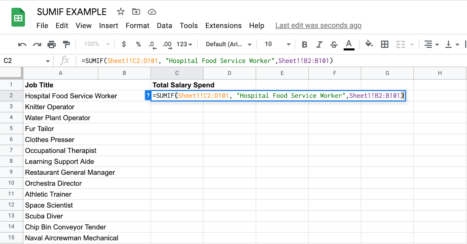 How To Use SumIf In Google Sheets